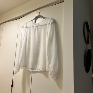 See through organza blouse